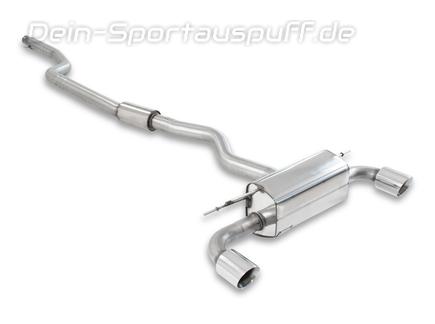 FOX Edelstahl Duplex Sportauspuff-Komplettanlage ab OPF BMW 1er F20 F21 3-Tür 5-Tür 118i (Mod. mit OPF) je 100mm rund doppelwandig gerade
