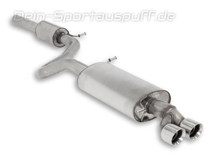 Milltek Edelstahl Sportauspuff-Komplettanlage ab Kat Audi A1 inkl. Sportback Typ 8X 1.4l 185PS 2x80mm rund doppelwandig abgeschrägt