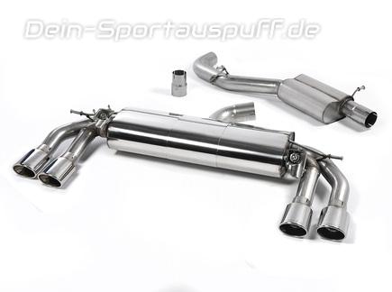 Milltek Edelstahl Duplex Sportauspuff-Komplettanlage ab OPF Audi TTS 8S ab Bj. 2020 je 2x oval eingerollt abgeschrägt