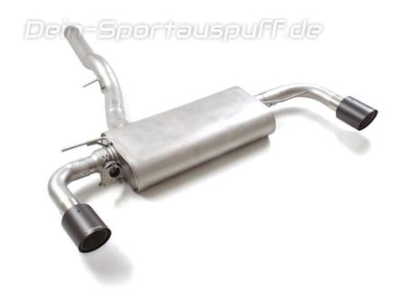 Ragazzon Edelstahl Sportauspuff inkl. Klappensteuerung Mini F54 Clubman JCW ALL4 (Mod. mit OPF) je 100mm rund scharfkantig abgeschrägt aus Carbon
