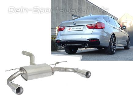 Ragazzon Edelstahl Duplex Sportauspuff BMW 3er F34 Gran Turismo 318d 320d je 90mm rund eingerollt gerade