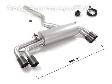 Ragazzon Edelstahl Duplex Sportauspuff inkl. Klappensteuerung BMW 3er 330i G20 G21 je 2x90mm rund scharfkantig abgeschrägt aus Carbon