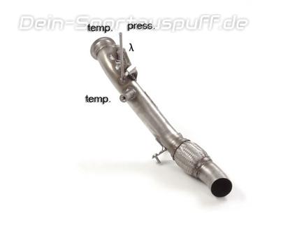 Ragazzon Edelstahl Downpipe mit Kat-Ersatzrohr inkl. Partikelfilter-Ersatz BMW 5er F10 F11 Limo Touring 520d