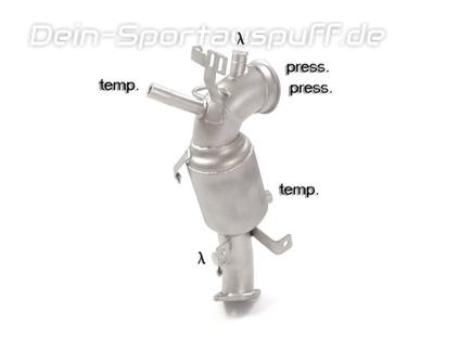 Ragazzon Edelstahl Downpipe mit 200-Zeller Sport-Kat inkl. Partikelfilter-Ersatz Jeep Renegade 1.3 T-GDI 1.4 Multiair