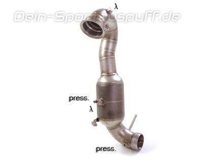 Ragazzon Edelstahl Downpipe mit Sport-Kat Mercedes GLA45 AMG X156