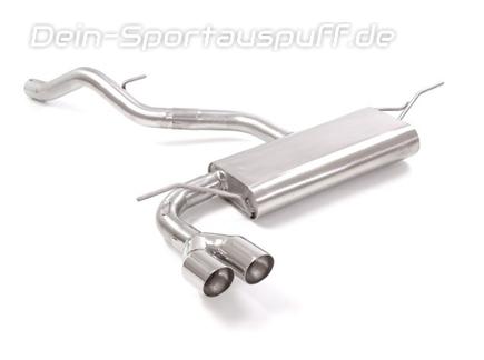 Ragazzon Edelstahl Sportauspuff Seat Leon 5F FR 1.4l TSI 2x80mm rund doppelwandig abgeschrägt versetzt