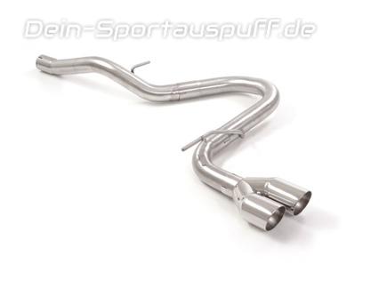 Ragazzon Edelstahl Endschalldämpfer-Ersatzrohr Seat Leon 5F FR 1.4l TSI 2x80mm rund doppelwandig abgeschrägt versetzt