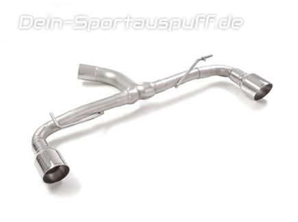 Ragazzon Edelstahl Duplex Endschalldämpfer-Ersatzrohr Toyota Yaris 4 Typ XP21 1.6l GR je 102mm rund eingerollt abgeschrägt