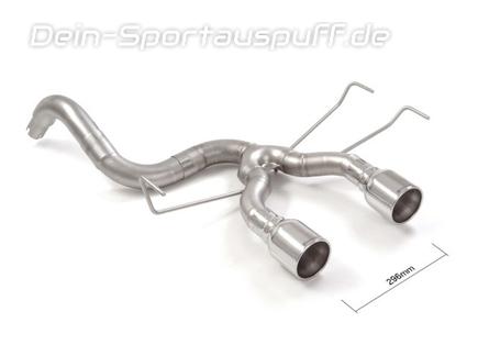 Ragazzon Edelstahl Mittig Endschalldämpfer-Ersatzrohr Fiat 500 Abarth 1.4 TJET 2x102mm rund eingerollt gerade