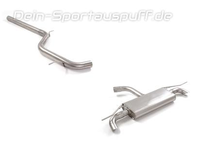 Ragazzon Edelstahl Racing-Komplettanlage ab Kat VW Golf 7 Facelift 1.5l TSI je 1x Dieseloptik hinter der Stoßstange