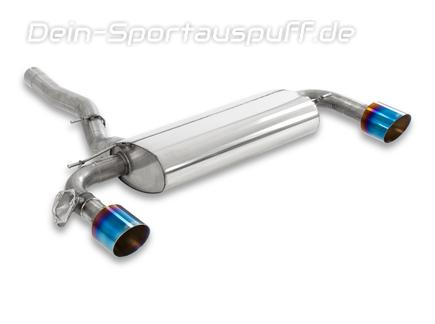 Milltek Edelstahl Duplex Sportauspuff-Komplettanlage ab OPF BMW 1er F40 M135i xDrive je 115mm rund doppelwandig abgeschrägt Titan burned