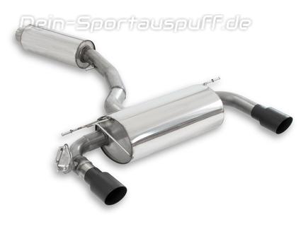 Milltek Edelstahl Duplex Sportauspuff-Komplettanlage ab OPF BMW 2er F22 M240i Facelift je 90mm rund doppelwandig abgeschrägt in schwarz