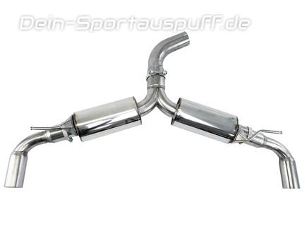 BULL-X Y-Style Edelstahl Duplex Sportauspuff Ø76mm VW Golf 7 GTI inkl. Endrohrsatz nach Wahl