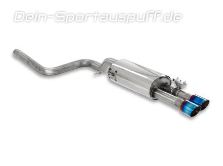 Milltek Edelstahl Sportauspuff-Komplettanlage ab OPF Ford Fiesta ST Mk8 (ab 09/2020) 2x90mm rund doppelwandig abgeschrägt Titan burned