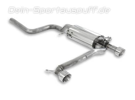 Milltek Edelstahl Duplex Sportauspuff-Komplettanlage ab OPF Ford Fiesta ST Mk8 (bis 09/2020) je 100mm rund doppelwandig abgeschrägt