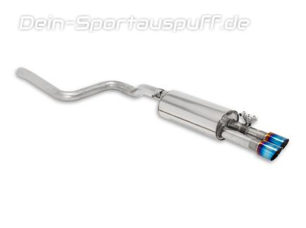 Milltek Edelstahl Sportauspuff-Komplettanlage ab OPF Ford Puma ST 2x90mm rund doppelwandig abgeschrägt Titan burned