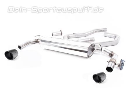 Milltek Edelstahl Duplex Sportauspuff-Komplettanlage ab OPF Hyundai i30 N Performance (Bj. 2019-2021) je 115mm rund eingerollt abgeschrägt aus Carbon