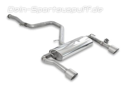 Milltek Edelstahl Duplex Sportauspuff-Komplettanlage ab OPF Hyundai i30 N Performance Fastback (Bj. 2019-2021) je 115mm rund doppelwandig abgeschrägt Titan matt
