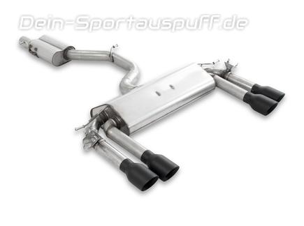 Milltek Edelstahl Duplex Sportauspuff-Komplettanlage ab OPF Seat Cupra Ateca 300 4Drive je 2x100mm rund doppelwandig abgeschrägt in schwarz