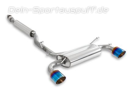 Milltek Edelstahl Duplex Sportauspuff-Komplettanlage ab Kat Toyota GT86 je 115mm rund doppelwandig abgeschrägt Titan burned