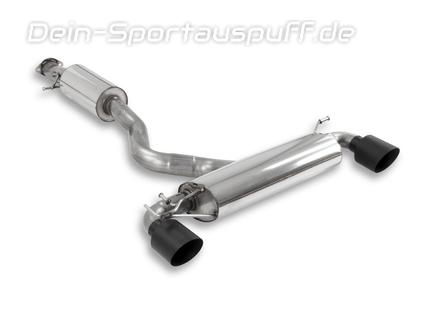 Milltek Edelstahl Duplex Sportauspuff-Komplettanlage ab OPF Toyota Yaris 1.6l GR Typ XP21 je 115mm rund doppelwandig abgeschrägt in schwarz