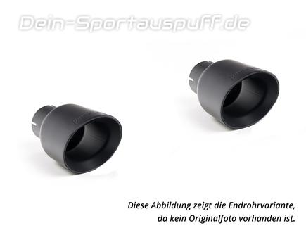 Milltek Edelstahl Duplex Sportauspuff-Komplettanlage ab Kat VW Golf 6 GTI je 100mm rund doppelwandig abgeschrägt in schwarz