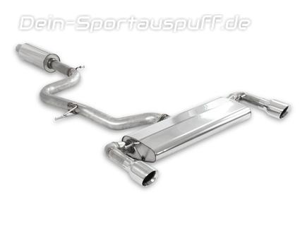 Milltek Edelstahl Duplex Sportauspuff-Komplettanlage ab OPF VW Golf 7 GTI Facelift 245 Performance + TCR je 100mm rund doppelwandig abgeschrägt