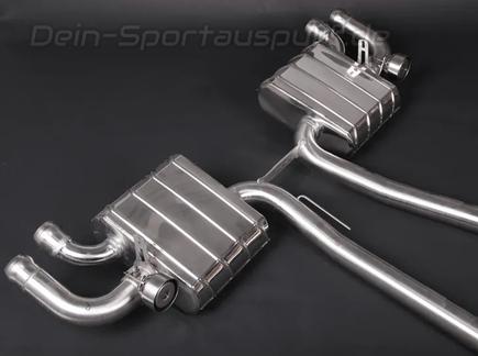 Capristo Edelstahl Duplex Sportauspuff Porsche Cayenne 2 4.8l Turbo Typ 958 für originale Endrohre