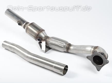 Milltek Edelstahl Ø76mm Downpipe mit 200-Zeller Sport-Kat inkl. Drehmomentstütze Audi TTS 8J