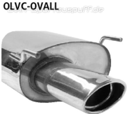 Bastuck Edelstahl Duplex Sportaupuff-Komplettanlage ab Kat Opel Vectra C Limousine 2.0l Turbo je 120x80mm oval eingerollt gerade mit Absorber