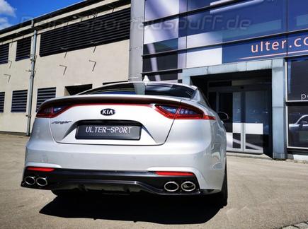Ulter Edelstahl Duplex Sportauspuff mit optionaler Klappensteuerung KIA Stinger inkl. GT für originale Endrohre