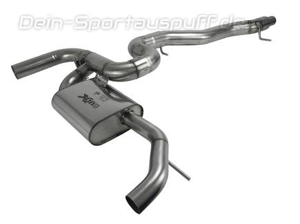 EGO-X Edelstahl Duplex Sportauspuff-Komplettanlage ab OPF mit Klappensteuerung Ø89mm VW T-Roc R inkl. Endrohrsatz nach Wahl