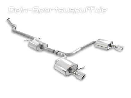 Milltek Edelstahl Duplex Sportauspuff-Komplettanlage ab Kat Audi A4 B8 2.0l TFSI inkl. quattro (Mod. mit Automatik-Getriebe) je 100mm rund doppelwandig abgeschrägt