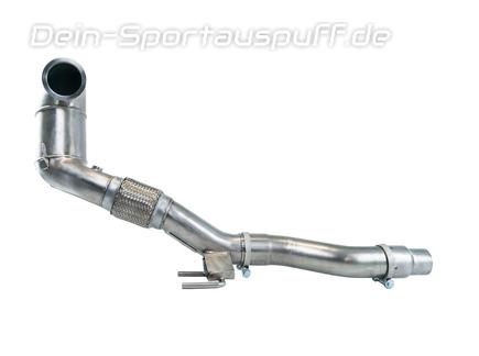 Bull-X-Edelstahl Ø76mm Downpipe mit Sport-Kat VW Golf 7 R inkl. Variant