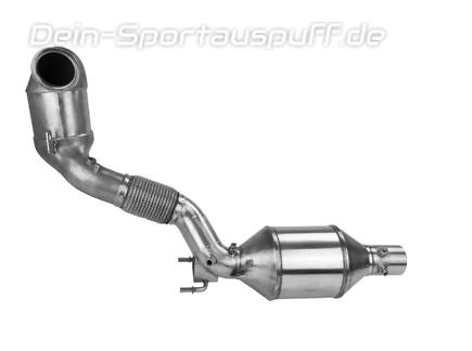 Bull-X Edelstahl Ø76mm Downpipe mit 200-Zellen Sport-Kat u. OPF VW Golf 7 GTI Performance Facelift inkl. TCR Gen3