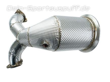 Bull-X Edelstahl Downpipe mit Kat-Ersatzrohr Audi S5 B9