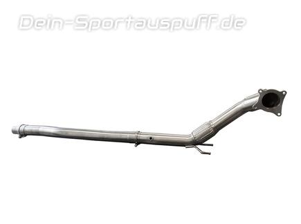 BULL-X Edelstahl Ø76mm Downpipe mit Kat-Ersatzrohr Ø76mm VW Scirocco 2.0l TSI