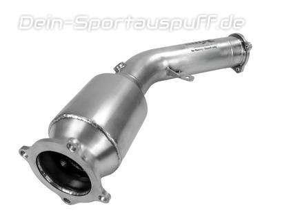 BULL-X Edelstahl Downpipe mit HJS 200-Zeller Sport-Kat Ø76mm Audi A5 B8 2.0l TFSI Facelift ab 11/2011