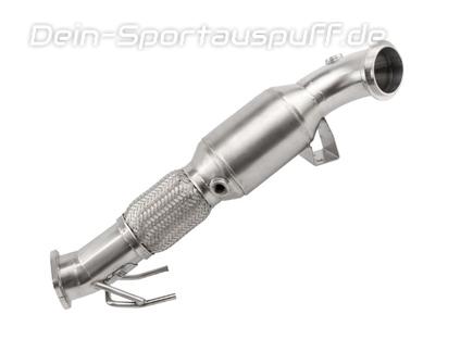 Bull-X Edelstahl Ø76mm-Downpipe mit 200-Zellen Sport-Kat Ford Focus 3 ST