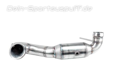 Bull-X Edelstahl Ø89mm-Downpipe mit 300-Zellen Sport-Kat Mercedes CLA45 AMG C117/X117