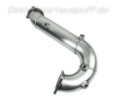 Bull-X Edelstahl Ø76mm-Downpipe mit Kat-Ersatz und DPF-Ersatzrohr Audi A5 B8 2.7l 3.0l TDI