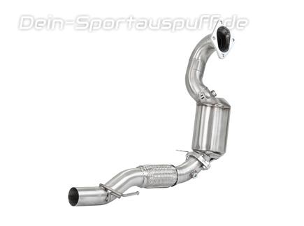 Bull-X Edelstahl Ø63,5mm Downpipe mit 200-Zellen Sport-Kat Skoda Fabia RS 1.4l Typ 5J
