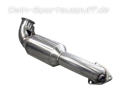 Bull-X Edelstahl Ø63,5mm Downpipe mit 200-Zellen Sport-Kat Peugeot RCZ 1.6l THP