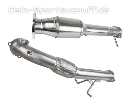 Bull-X Edelstahl Ø76mm Downpipe mit Sport-Kat Ford Focus 2 ST