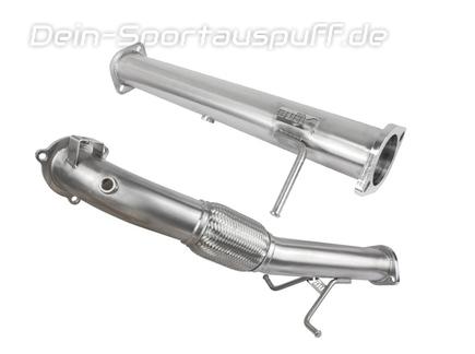 Bull-X Edelstahl Ø76mm Downpipe mit Kat-Ersatzrohr Ford Focus 2 ST inkl. RS