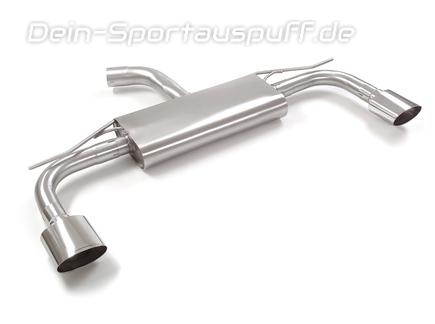Ragazzon Edelstahl Ø76mm Duplex Sportauspuff VW Golf 8 GTI Clubsport je 135x90mm oval abgeschrägt