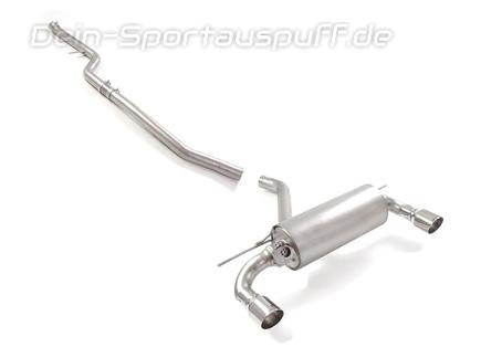 Ragazzon Edelstahl Duplex Racing-Komplettanlage ab OPF inkl. Klappensteuerung BMW 1er F20 F21 120i 125i für M140i-Heck je 90mm rund eingerollt abgeschrägt