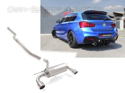 Ragazzon Edelstahl Duplex Racing-Komplettanlage ab OPF inkl. Klappensteuerung BMW 1er F20 F21 120i 125i je 102mm rund eingerollt abgeschrägt
