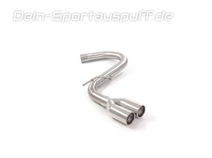 Ragazzon Edelstahl Endschalldämpfer-Ersatzrohr Seat Leon 5F FR 1.4l TSI 2.0l TDI 2x80mm rund eingerollt versetzt