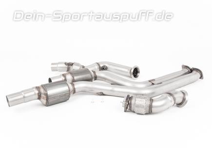 Milltek Edelstahl Ø70mm Downpipe mit Sport-Kats inkl. OPF-Ersatz BMW M2 Competition Typ F87